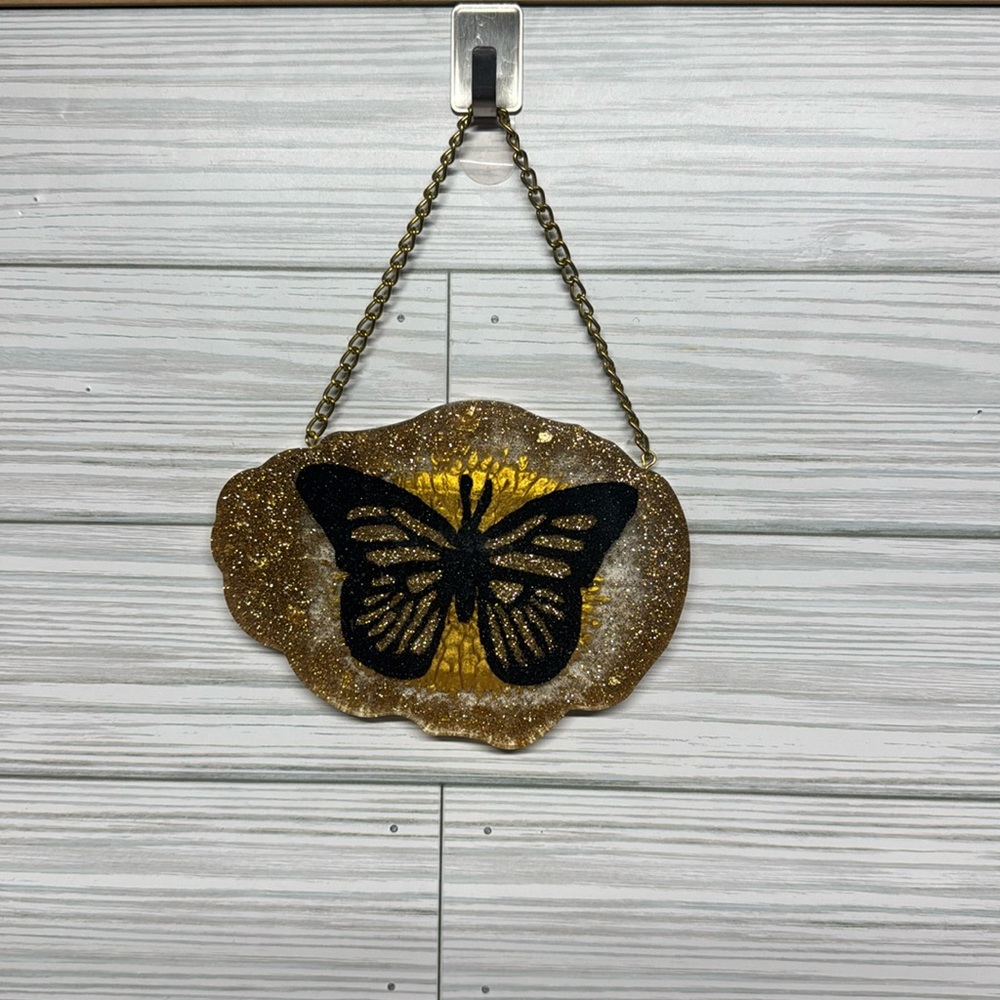 Gold Glitter Butterfly Wall Hanging- no. 3